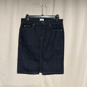 Hudson Jeans  Classic Denim Pencil Skirt, Size 27, Color Dark Blue